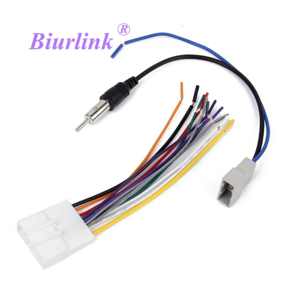 Biurlink Car Radio Stereo Harness Cable , Antenna Adapter For Nissanin