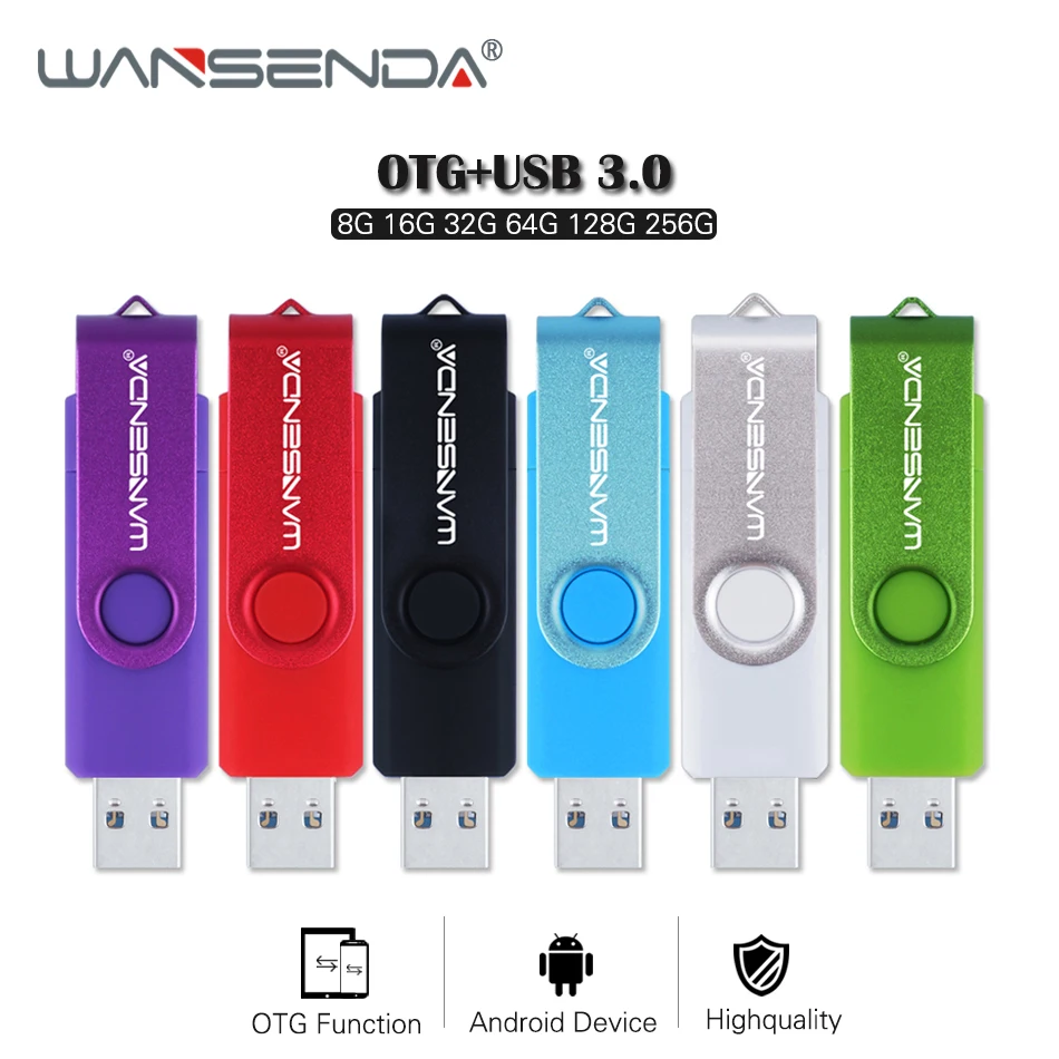 

WANSENDA Usb Stick 3.0 Pen Drive High Speed OTG USB Flash Drive 256gb 128gb cle Micro Memory Stick 64gb 32gb 16gb Pendrive