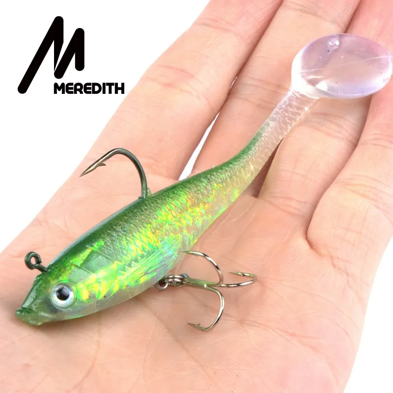 Meredith fishing 4 шт 19,4 г 10 см JXJ15-10 длинный хвост мягкие свинцовые рыболовные приманки Светящиеся рыболовные снасти мягкие приманки воблеры - Цвет: D