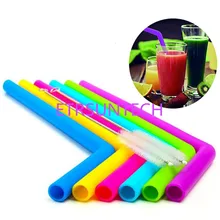 300 шт. 24,5 см длина силикагель трубочкой, пищевой соломы для детей, recycleable согнуты соломы, mason jar соломы без крышки