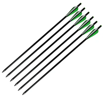 

6Pcs Hunting Crossbow Bolts 20" Crossbow Fiberglass Arrow With Plastic Vane Flat Nock