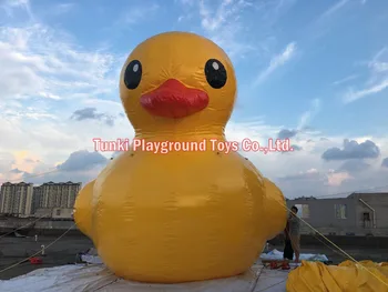 

6 meters yellow plastic ducks big inflatable yellow duck Giant Inflatable Cartoon Advertising Floating Yellow Duck