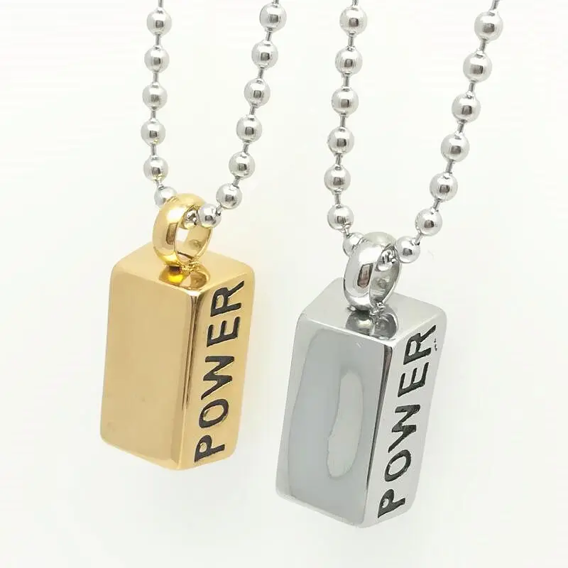 Original Exclusive Design POWER Energy Gold Block Rectangular Retro