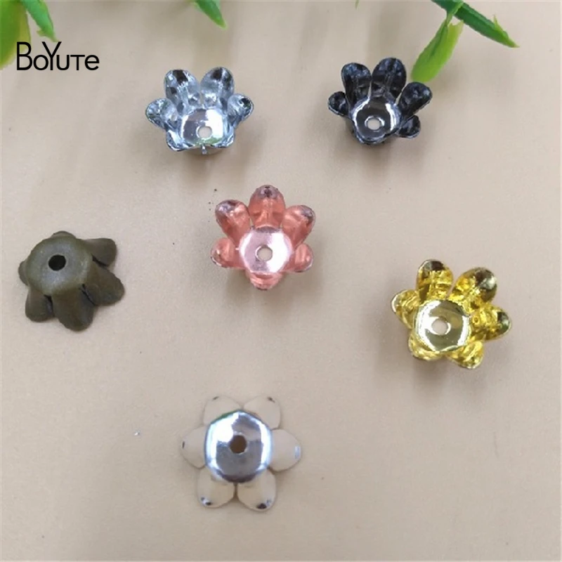 

BoYuTe Diy Accessories Parts 200Pcs 5*10MM Flower Bead Caps Floating Charms