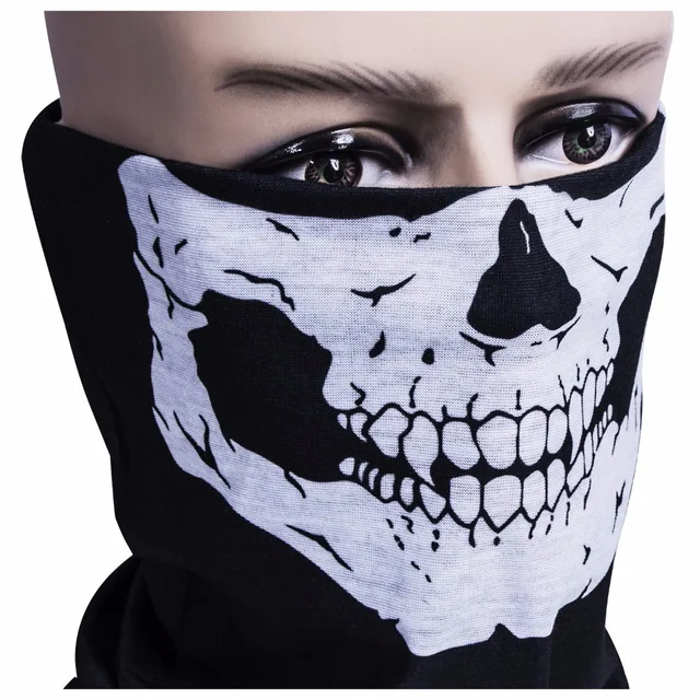 Party Mask 1/2 Piece  SKULL Ghost Face Motorcycle Windproof Mask Outdoor Sports Warm Ski Caps Bicyle Bike Balaclavas Scarf