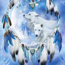 Любовь к полярному волку DIY живопись по номерам 24 цвета пигментная кисть Искусство Ручная роспись креативная цифровая картина маслом