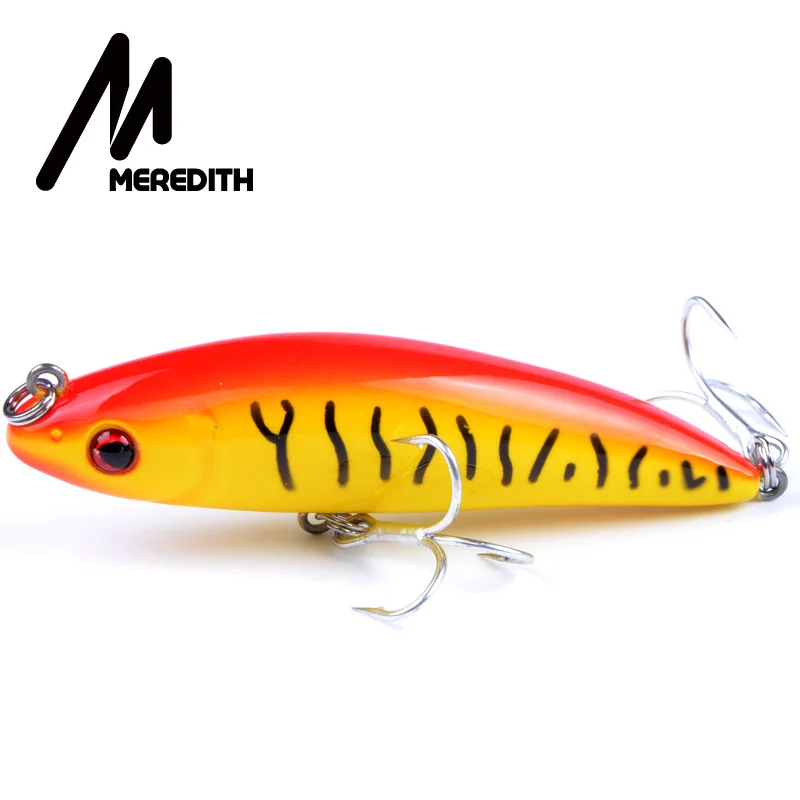 MEREDITH fishing популярная модель, качественные рыболовные приманки, VIB, маленькие карандашные приманки 75 мм 10 г, жесткие плавающие приманки - Цвет: G