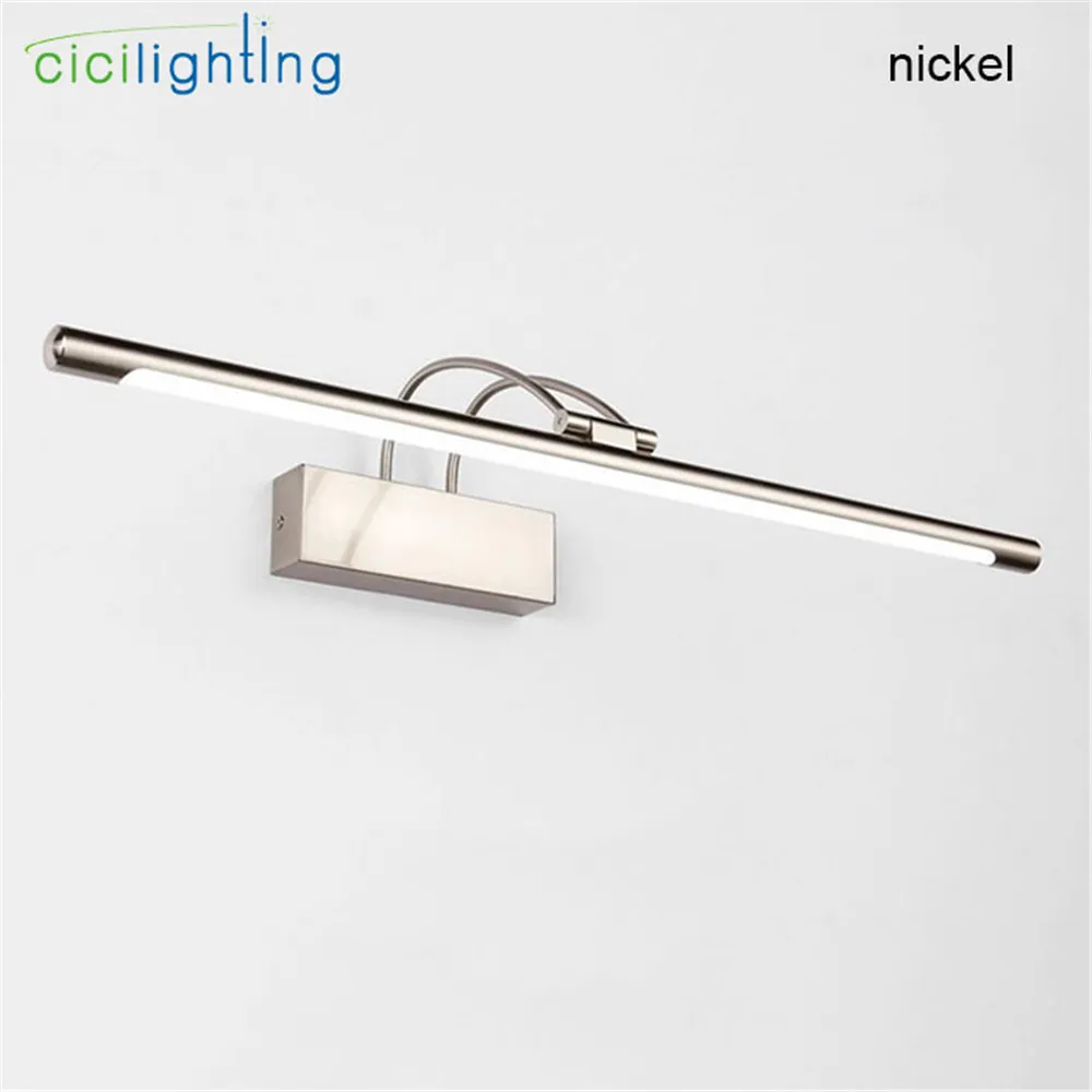 Kaufen Moderne Kunst Dekoration L45 55 65 75 cm Nickel Bronze körper led bad spiegel front lichter eitelkeit licht LED schrank lampe