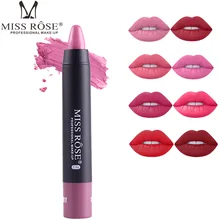 Miss Rose брендовый макияж сексуальный набор матовых губных помад 8 цветов женская помада долговечная Водонепроницаемая красная бархатная матовая нюдовая Помада карандаш