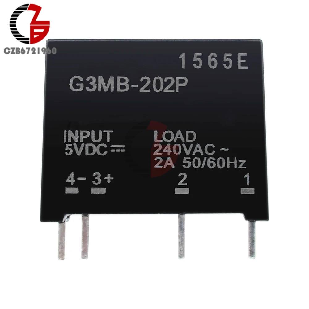 DC 5 В твердотельный релейный модуль G3MB-202P G3MB 202P DC-AC PCB SSR в 5 В DC Out 240 В AC 2A