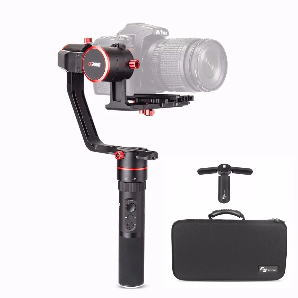 Feiyu a2000 с двойной ручкой 3 осевой шарнирный стабилизатор для Canon 5D IV III Sony Dslr камер