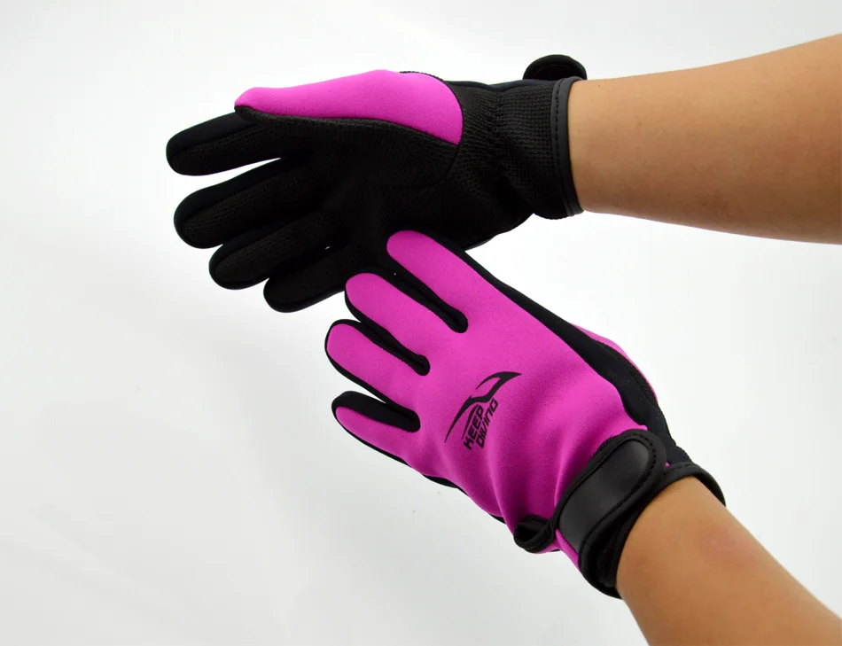 2 мм неопреновые перчатки для дайвинга для плавания ming сохраняет тепло Подводное плавание с аквалангом; Подводная охота перчатки оборудование для лодок рыбаков пляжные перчатки для плавания - Цвет: Фиолетовый