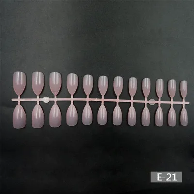 120 шт накладные ногти-стилеты ногти искусственные губки полное покрытие накладные ногти ABS искусственные наконечники 15 различных цветов на выбор - Цвет: 21 Clear Pink