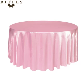 

228cm Round Satin Table Cloth Topper Tablecloth Polyester table cover Oilproof Wedding Party Restaurant Banquet Home Decoration