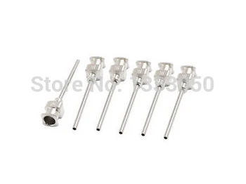 

6 x Stainless Steel 1 43mm OD 16ga Glue Liquid Dispenser Needles Tips