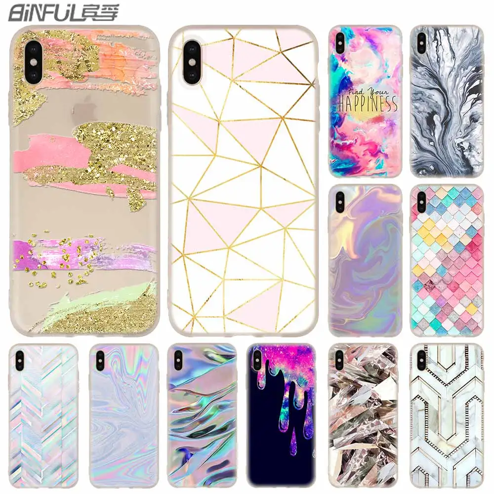 

Cases Silicone soft Cover for iPhone 11 Pro X XS Max XR 6 6S 7 8 Plus 5 4S SE Quartz Crystal Rock Pink Purple Aqua space