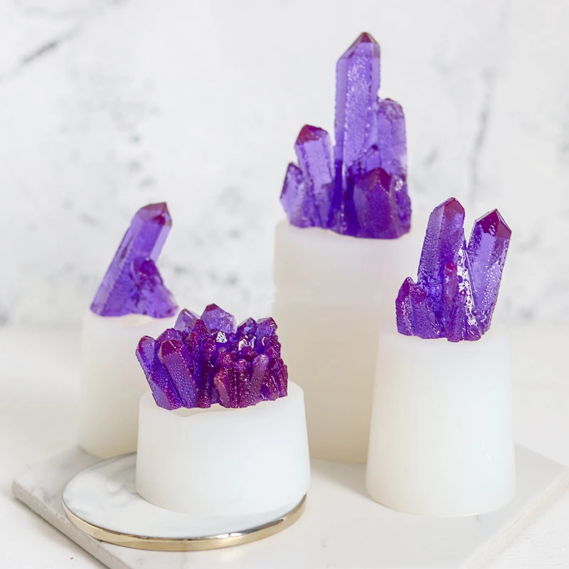 

Coral Sugar Crystal Silicone Mold Diamond Crystal Pillar Iceberg Aromatherapy Gypsum Plaster Molds DIY Chocolate Mould