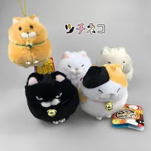 9 см забавные кошки аниме плюшевый кукольный орнамент цепочка «кукла» кулон Милые Мультяшные игрушки рождественские подарки Новинка