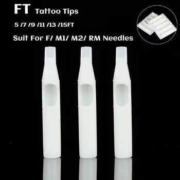 

50Pcs FT TattooTips Sterile Assorted Plastic Disposable Tattoo Tips White Nozzles Tube With 5FT/7FT/9FT/11F/13FT/15FT