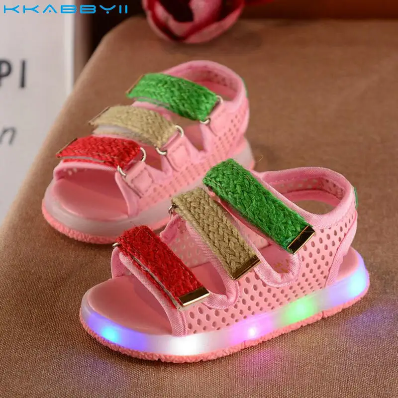 KKABBYII New Male Female Child Sandals Boys Girls Sport Sandal Led Slip