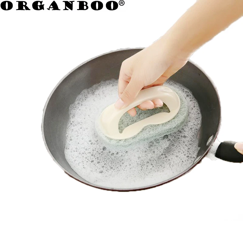 

ORGANBOO 1PC Bathroom decontamination bath brush tile wash pot dishwashing cleaning brush sponge scouring sponge block