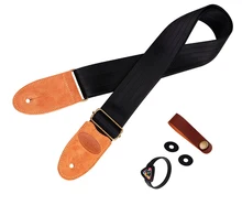 Nylon Guitar Strap with Suede leather Head Acoustic ukulele Folk Jazz Guitar Bass Strap Musical Instrument Accessories