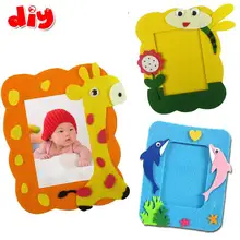5 PCs DIY handmade fabric photo frame sticker toys Kids Child 3D sticker for cloth cartoon