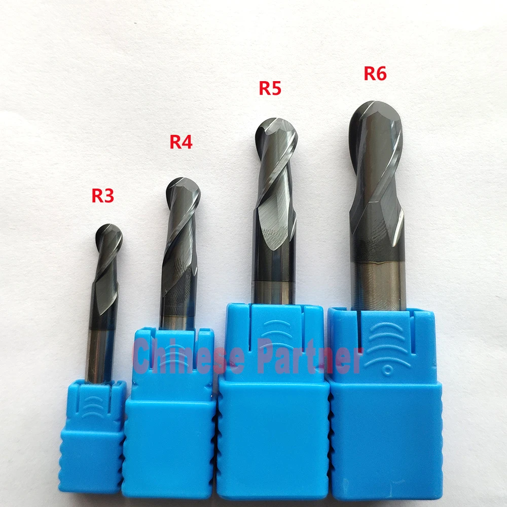 R2.5-R3 shank 5mm-6mm 2 Flutes Ball nose end mill Spiral Bit Milling cutter Tools CNC Router bits | Инструменты
