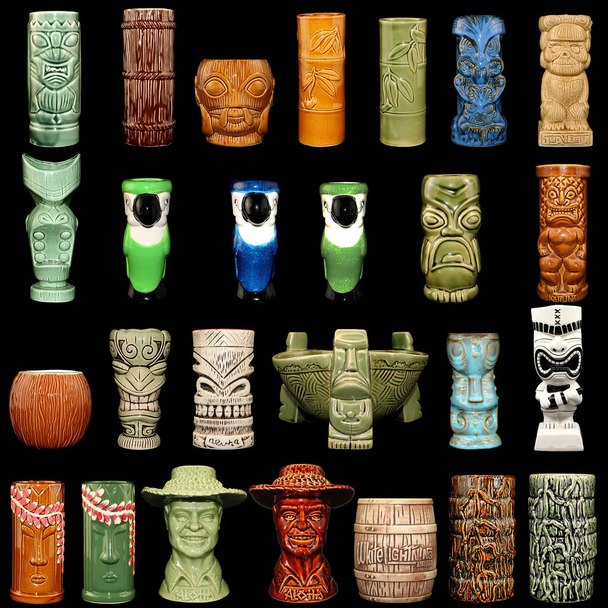 Гавайские кружки Tiki 1 шт. Коктейльная чашка пивные винные керамические отлично