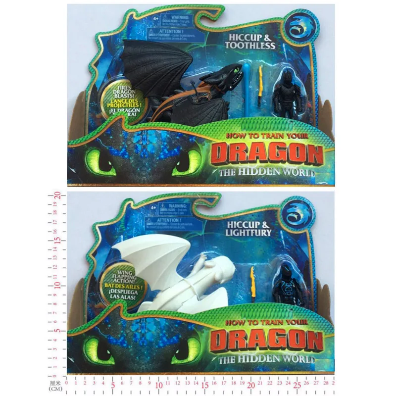 

20cm 2 Types How to Train Your Dragon The Hidden World Toothless Action figure Light Fury Toothless Toys