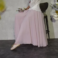 Faldas Mujer юбки длинная юбка плиссированная Высокая талия 8 метров пляж трехуровневый шифон половина длины Лето