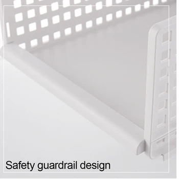 

New Hot Folding Bin Storage Organizer DIY Plastic Cabinet Shelves for Kitchen Office Bathroom SMD66