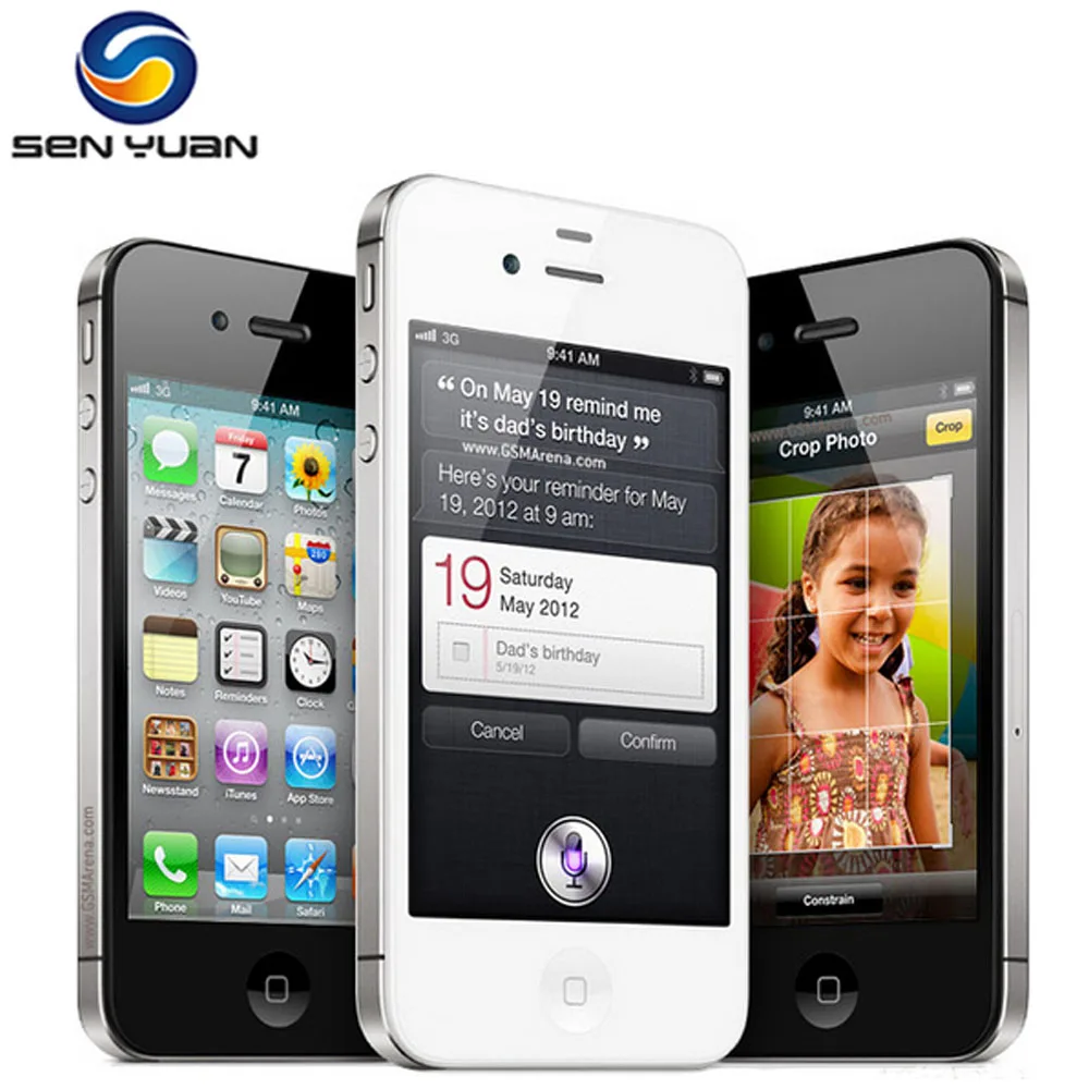 Apple iPhone 4S 3g wifi gps 8MP 1080P 3," ips 960x640px разблокированный мобильный телефон с сенсорным экраном