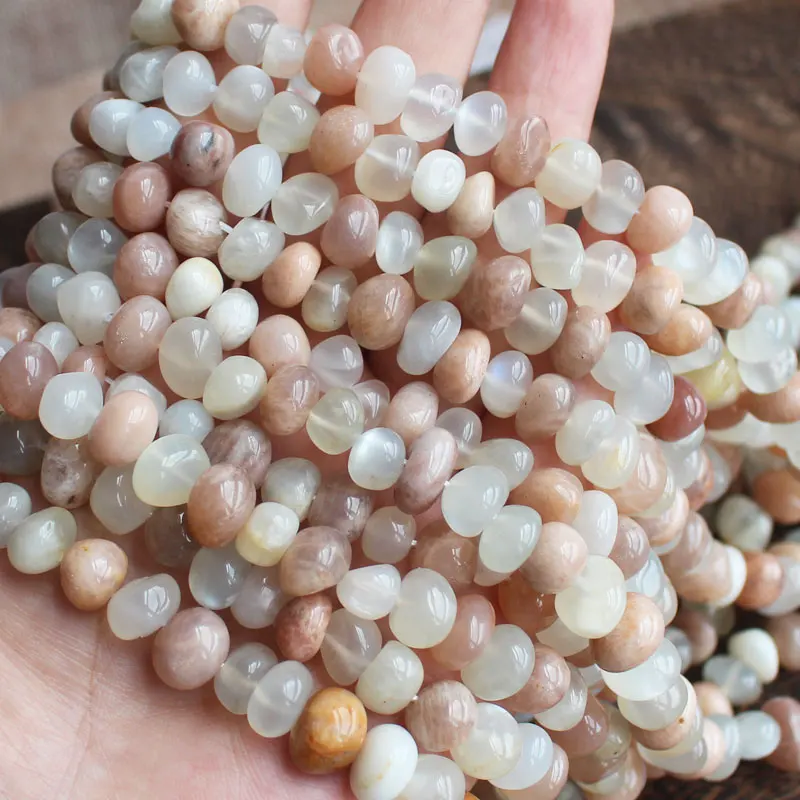 

Natural Moonstone+Sunstone Irregular Loose Beads 6-12mm 15inch , DIY Jewelry Making !We provide mixed wholesale for all items!