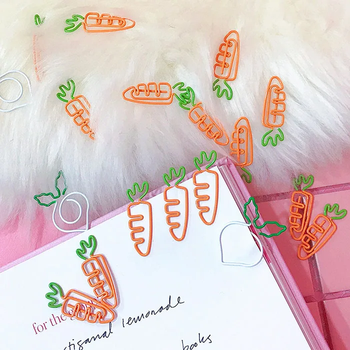 4 шт./lotCute Творческий моделирование моркови закладки Kawaii Книга маркеры бумага клип для детей подарок корейский Канцтовары товары для учебы