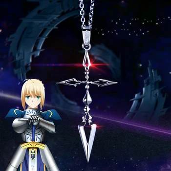 

Anime Fate Zero Saber Emiya Kiritsugu Pendant S925 Sterling Sliver Cross Necklace Men Jewelry Gifts For Women