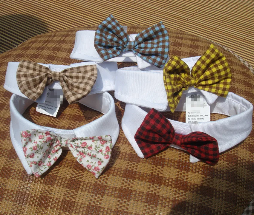 Factory wholesale pet bow tie B004 British style cotton dogs bow tie