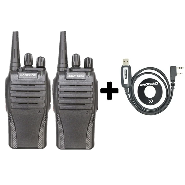 Baofeng 2 шт. BF-999s UHF отель коммуникатор портативный трансивер Cb радио фонарик 999S радио Walky Talky - Цвет: Add a program cable
