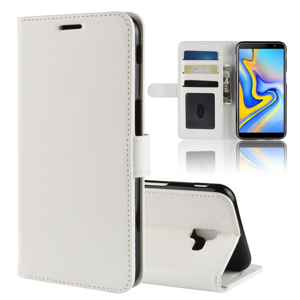 KSAM1123W_1_Wallet Leather Case with Card Slots & Stand for Samsung A7 2018 A6 A8 Plus 2018 Cases for J2 J4 J6 Plus J8 2018 Leather Cover with Card Slots and Stand