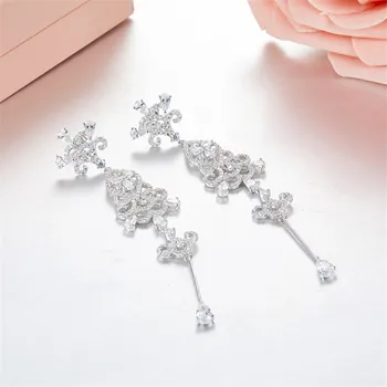 

[MeiBaPJ]Real 925 Sterling Silver Simple Personality Geometric Earrings for Women with AAA High Quality Stone Fine Jewelry