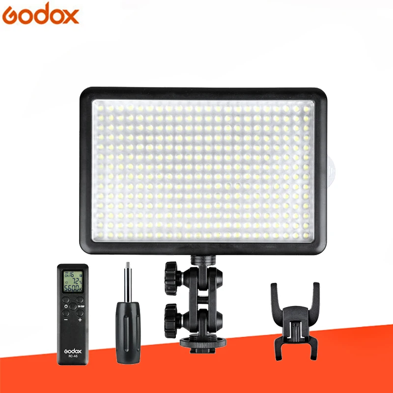 Godox светодиодный светильник 308C 3300K~ 5600K светодиодный 308 видео светильник с беспроводным пультом дистанционного управления и ручкой для DV видеокамеры