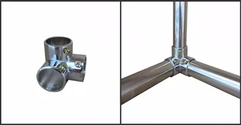 

F Shaped thicken Elbow Steel Pipe Connector Round pipe joints drying rack shelf Hanger Connector Pipe Fittings three-way shelves