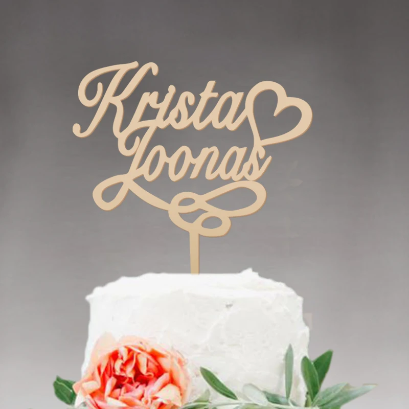 Personalised Wooden Wedding Cake Topper Mr Mrs Unique Wedding Gift