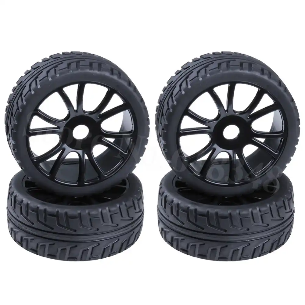 RC 4Pcs 1:8 Buggy Tires/&Wheel 17mm Hex For HSP HPI Traxxas Off-Road Model Car