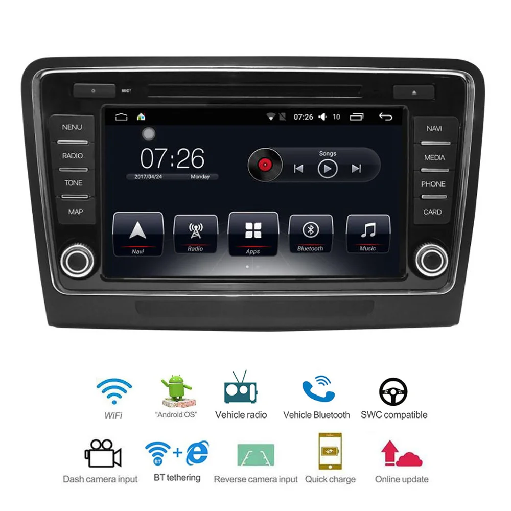 Excellent Car Multimedia player 2 Din Android 7.1 Car DVD For VW/Volkswagen Skoda superb 2009-2014 8" 2G/16G touch screen Car Radio GPS 0 Excellent Car Multimedia player 2 Din Android 7.1 Car DVD For VW/Volkswagen Skoda superb 2009-2014 8" 2G/16G touch screen Car Radio GPS 0