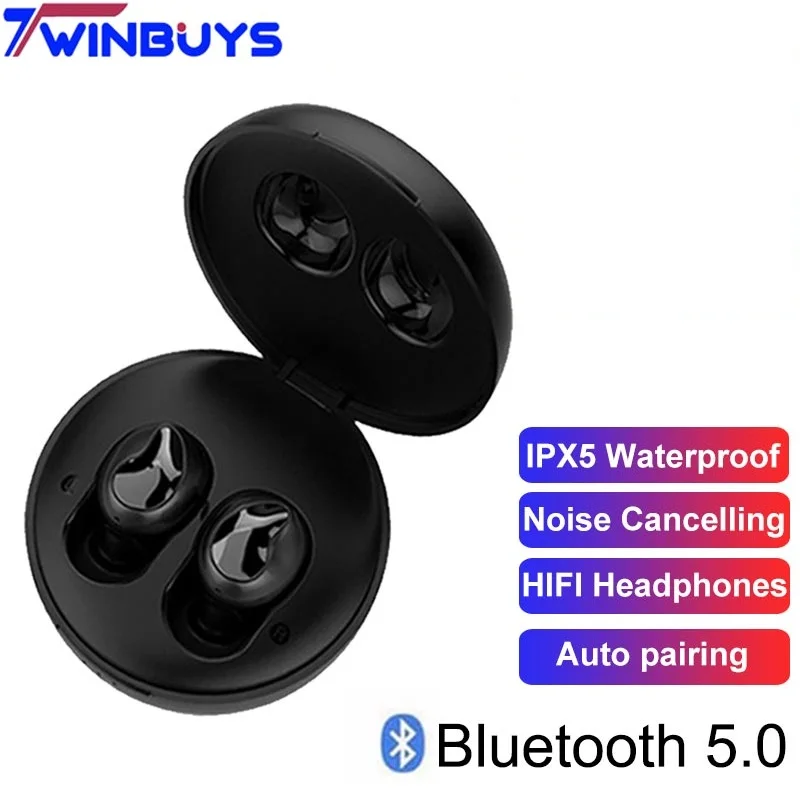Bluetooth 5 0 TWS беспроводные наушники стерео гарнитуры с шумоподавлением