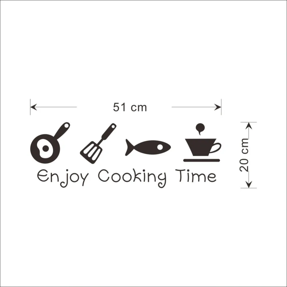 Newest Design Creative DIY Wall Mural Kitchen Wall Sticker Home Decoration Restaurant Decor 3D Wall Decal Wall Vinyl Art Y-259