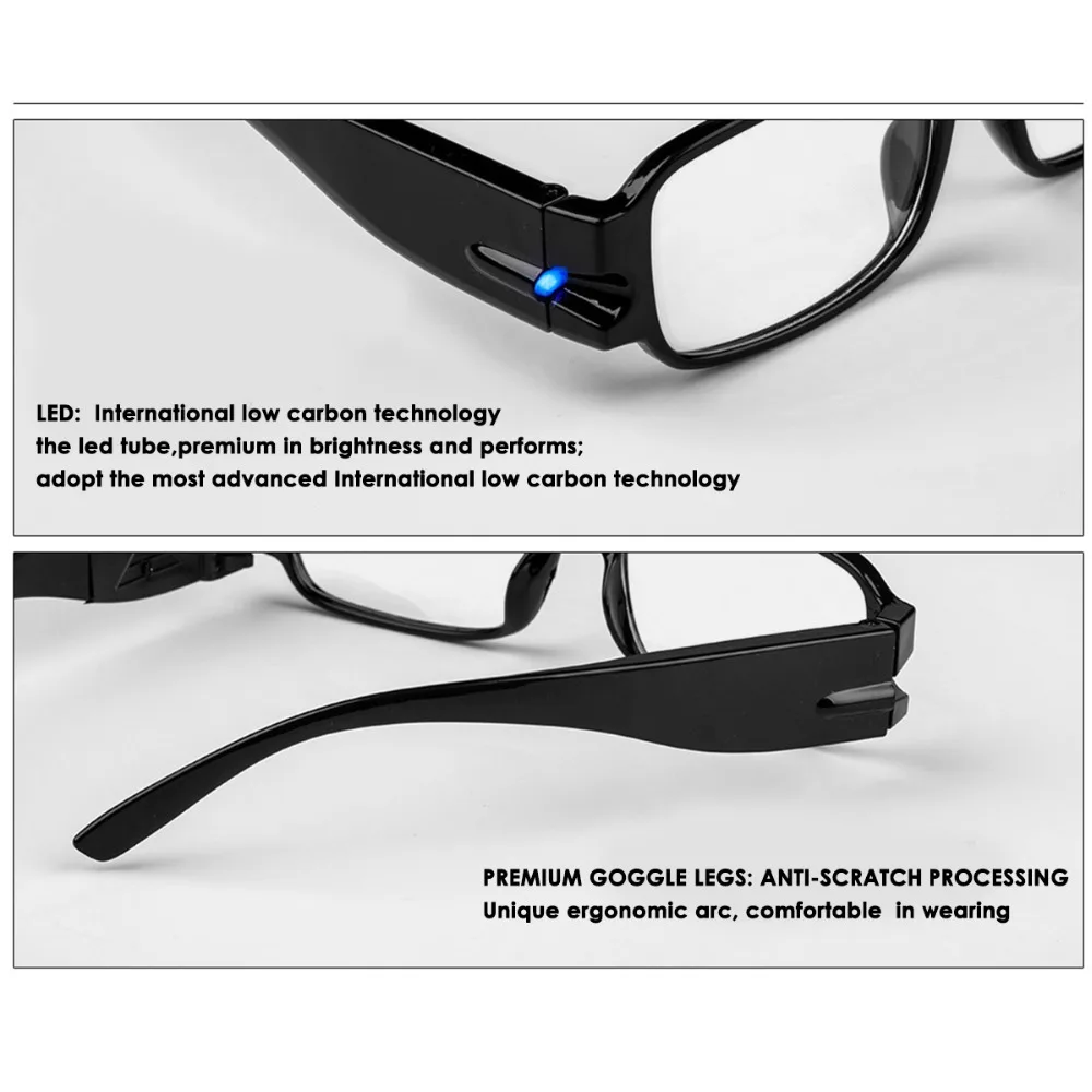 Светодиодный светильник ing очки для чтения очки с оправой ночной Светильник очки Защита глаз очки Dropshopping