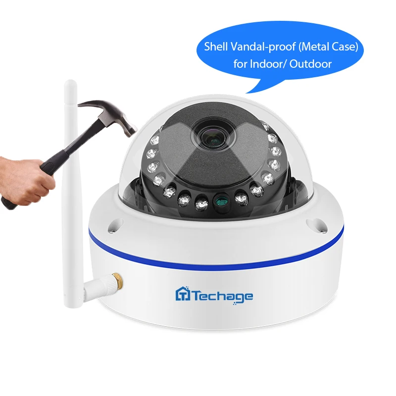 Techage 4CH 1080P Беспроводной NVR Wi Fi CCTV Системы 1MP 2MP купол в помещении на открытом
