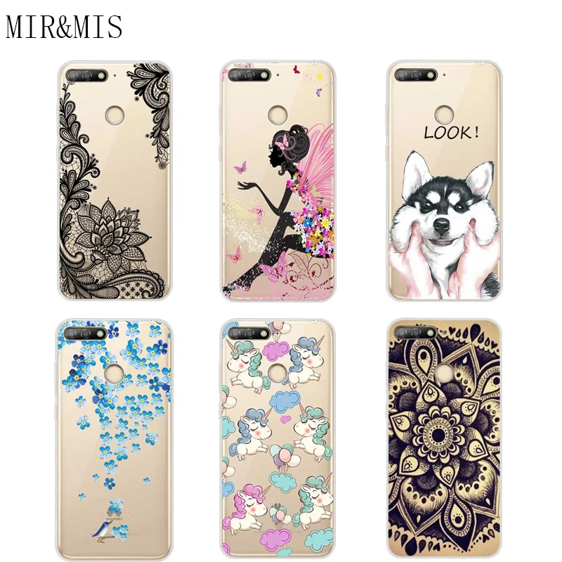 Case For Huawei Honor 7A Pro 5.7 Inch Transparent Printing Drawing Silicone Phone Cover Aum-L29 |